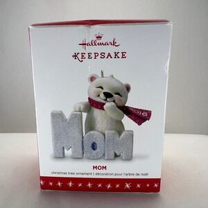 Hallmark Keepsake 2016 "Mom" Ornament – Mint, New in Box *Box has crease & tape*